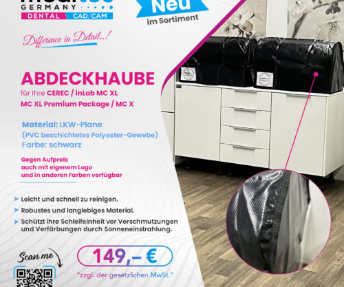 Abdeckhaube für CEREC / inLab MC XL / MC XL Premium Package / MC X